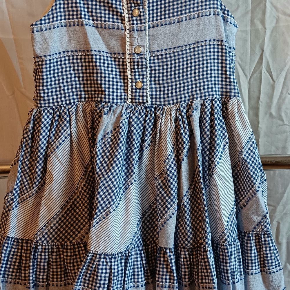 OshKosh B'gosh Navy and White Gingham Dress
